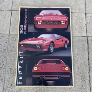 Vintage 1985 Verkerke Ferrari 308 Quattrovalvole Framed Poster 37”x25” READ!! - Picture 1 of 16