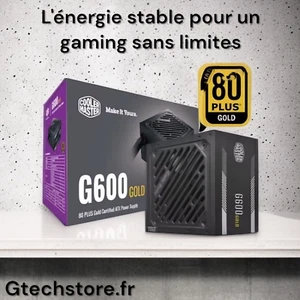 Cooler Master Alimentation PC gamer G500G600 12 V double CPU interface 8 broches - Afbeelding 1 van 8