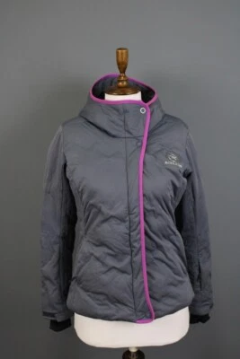 ROSSIGNOL Gray Full Zip Hooded Puffer Ski Jacket Size S - Image 1 of 4