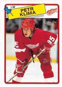 1988-89 O-Pee-Chee #28 Petr Klima NM-MT Red Wings J2M