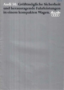 Catalogue brochure Audi 50 08/1977 Allemagne Deutschland - Bild 1 von 2