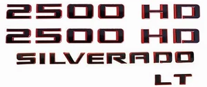 Chevrolet Silverado 2500 HD 2019-2023 rojo negro puerta trasera emblema insignia LT - Imagen 1 de 1