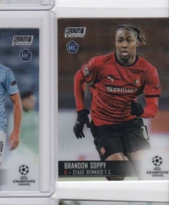 TARJETA DE NOVATO BRANDON SOPPY '21 ESTADIO CLUB CROMADA UEFA CAMPEONES LIGA - Imagen 1 de 23