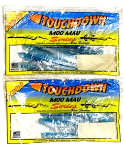 2 PAQUETES Touchdown Moo Mau Series Perfumado 4.5" Cola Dividida Sombra Azul Ice Pep 10ct - Imagen 1 de 13