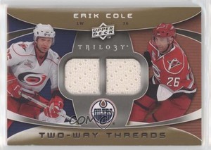 2008-09 Upper Deck Trilogy Two-Way Threads Erik Cole #2W-EC