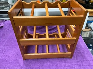 Wood Wine Storage Rack Countertop - Picture 1 of 4