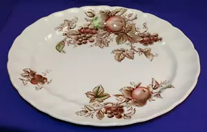 JOHNSON BROTHERS HARVEST TIME DINNERWARE SERVING PLATTER HAND ENGRAVED FRUIT - Picture 1 of 5