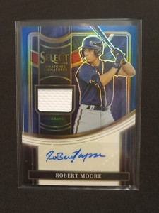 2023 Select Robert Moore Select Swatches Signatures #45/49 Milwaukee Brewers