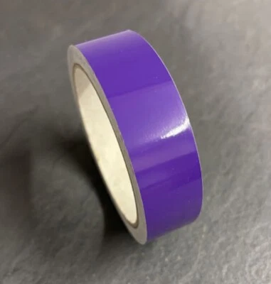 CRAFT 25 mm Púrpura Brillo Pin Raya Línea Coach Cinta Autoadhesiva Coche Barco Caravana