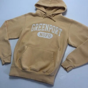 Sudadera con Capucha MV SPORT Pro Weave Gráfica XS Greenport NY NOFO Goldenrod Usada en Excelente Condición - Imagen 1 de 15