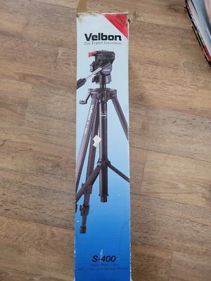VELBON Deluxe Camera Tripod S-400 Photo & Video - PH-556 Head Black - Image 1 of 4
