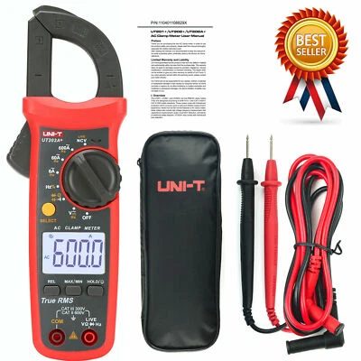 UNI-T UT202A+ Data Hold 600A  AC Voltage AC Current Resistance Clamp Meter ✦Kd - Image 1 of 4