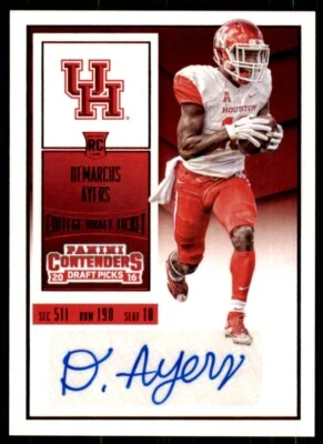 Demarcus Ayers 2016 Contenders Draft Ticket Red Foil Rookie Autograph #325  - Image 1 of 2