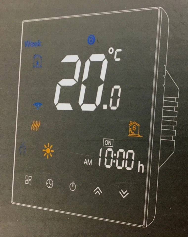 MoesGo Smartes WLAN fähiges Thermostat programmierbare Temperatursteuerung E1000 - Bild 1 von 1