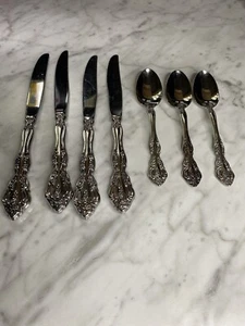 Oneida Michelangelo Teelöffel Abendessen Messer Edelstahl Besteck Set 7 Ersatz - Bild 1 von 7