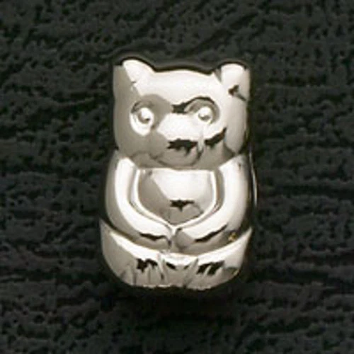 Berloque europeu ursinho de pelúcia pulseira miçangas aço inoxidável presentes para animais  - Imagem 1 de 1