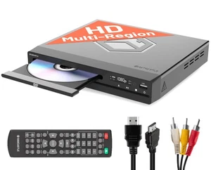 Kompakter DVD-Player mit inklusive HDMI | Multi Region Disc Wiedergabe | 1080 HD... - Bild 1 von 7