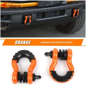 Grillete de parachoques delantero naranja soporte de gancho de remolque para Ford Bronco 21+ exterior - Imagen 1 de 12