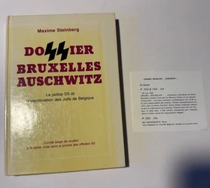Dossier Brussels Auschwitz The Extermination of Jews Belgium Maxime Steinberg - Picture 1 of 15