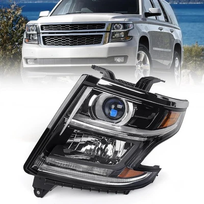 Headlight Compatible with Chevy Tahoe/Suburban 2015-2020 DRL Halogen Headlam.... - Image 1 of 4
