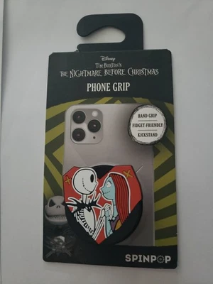 Disney JACK & SALLY Night Before Christmas Heart Love Spinpop Phone Grip  - Image 1 of 4