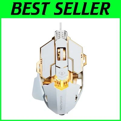 Precision Wired Gaming Mouse with Adjustable DPI & Programmable Macros - White - Image 1 of 4