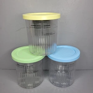 Replacement For Ninja Creami Deluxe Pints and Lids-3 Pack-24OZ Ice Cream Maker - Picture 1 of 4