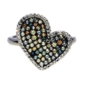 925 Sterling Silver Ring Sapphire Round Diamond Cut Topaz Gemstone Jewelry Sz 7 - Picture 1 of 14