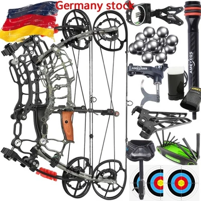Dual-Use Compound Bogen Pfeil Stahlkugel 30-60lbs Bogenschießen Beidhändig Jagd - Bild 1 von 4