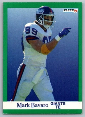 1991 Fleer Mark Bavaro New York Giants #307 - Image 1 of 2