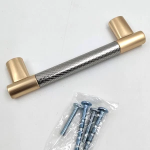 10er-Pack 5" Zoll Küche Schrank Griffe Bronze & gerändelt verchromt - Bild 1 von 4