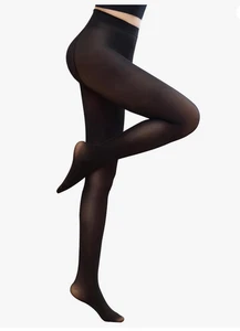 Fleece gefütterte Strumpfhosen/Strumpfhose/Transluzente Optik/Thermo/Winter 2 Paar/One Size - Bild 1 von 4