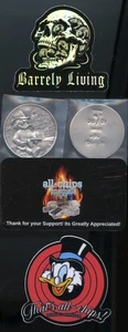 .95 OZT Rat A Tat Tat All-chips / Barrely Living Scrooge .999 Fine Silver Pour - Picture 1 of 4