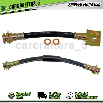 2 Rear Brake Hydraulic Hose For 1990 Chrysler Shadow 2.2L - Image 1 of 4