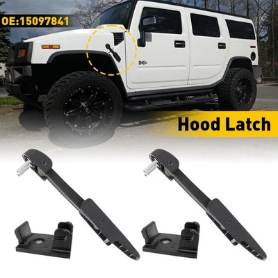 2X 15097841 pestillo de capó para Chevy C4500-7500 GMC C4500-8500 2003-2009 Hummer H2 Foto 1 de 4