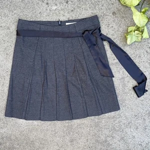 Vintage Portmans Grey Winter Pleated Midi Skirt Minimalist Y2K 90s Fits 8-10 - Picture 1 of 7