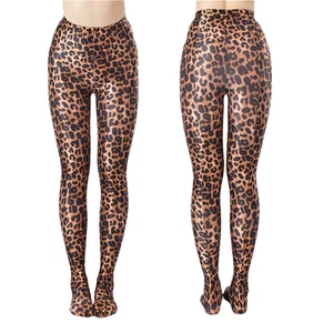 Mujer Estampado Leopardo Leggings Cintura Alta Yoga Pantalones Control Abdomen Compresión - Imagen 1 de 18