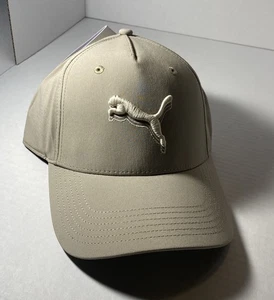 Cappello Berretto PUMA Adulto Cinghia Regolabile Beige Poliestere Elasticizzato Umidità Stoppino - Foto 1 di 4