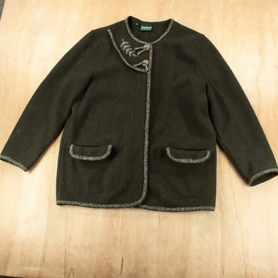 vtg GEIGER boiled pure new wool cardigan sweater jacket 40 tag made in Austria - Image 1 of 4