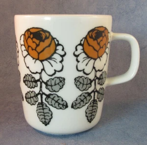 MARIMEKKO Maija Isola Vihkiruusu Mug, Brown, New - Picture 1 of 2