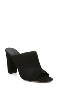 $295 - Vince Heath Black Suede Cross Strap Mule Sandal Size 11 - Picture 1 of 9