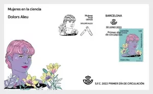 spain 2022 espagne Women in Science Dolors Aleu Riera 1857 1913 Univsi 1v FDC - Picture 1 of 1