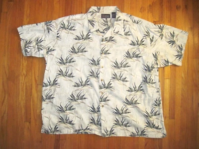 Camisa Informal Harbor Bay Tostada Estampado Floral Algodón Fácil Cuidado Talla 3X Grande Nueva Foto 1 de 4