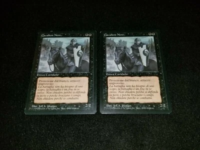 MTG 1x Revised black uncommon LP Italian FBB Black Knight - ships w/ tracking - Image 1 of 2