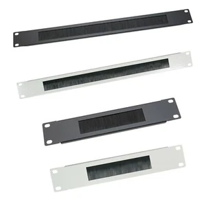 HMF Kabeldurchführung mit Bürsteneinsatz für Serverschrank 10" / 19" 1 HE - Bild 1 von 3