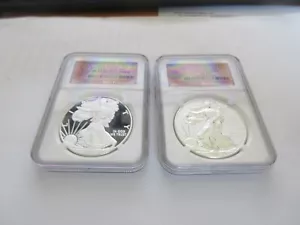 2012-S Eagle SET San Francisco Two Coin Silver Set NGC PF 70 Ultra Cameo , ER - Picture 1 of 11