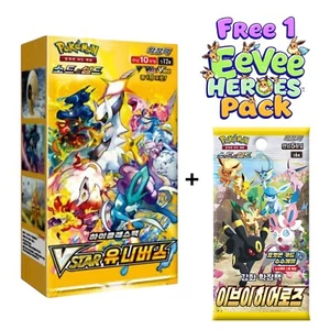 VSTAR Universe Booster Box (Korean) + Free Eevee Heroes Pack - Picture 1 of 3