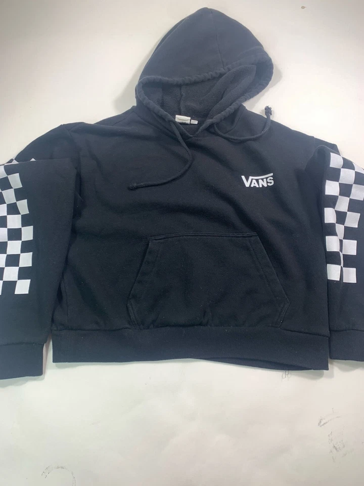 Vans Sweater Womens Small Black Long Sleeve Skateboarding Lightweight Hoodie - Image 1 of 4