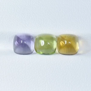 4.91 ct BEST GRADE BUFF TOP FANCY GEMS NATURAL AMETHYST / PERIDOT / CITRINE !! - Picture 1 of 2
