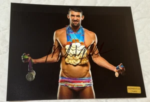 MICHAEL PHELPS OLYMPIC GOLD MEDAL SWIMMER SIGNED 8x10 PHOTOGRAPH AUTO PHOTO COA - Picture 1 of 5